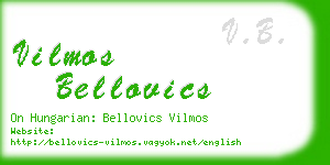 vilmos bellovics business card